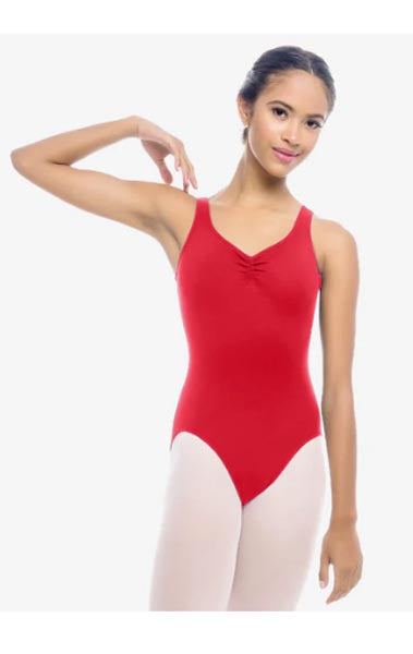 So Danca SL06 Jennifer Adult Tank Leotard With Pinched Front Red