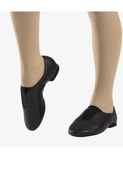 So Danca JZ77S Jinny Child Rubber Sole Jazz Shoe Black