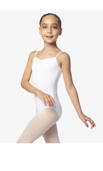 So Danca SL05 Steffi Child Camisole Leotard With Pinch Front White