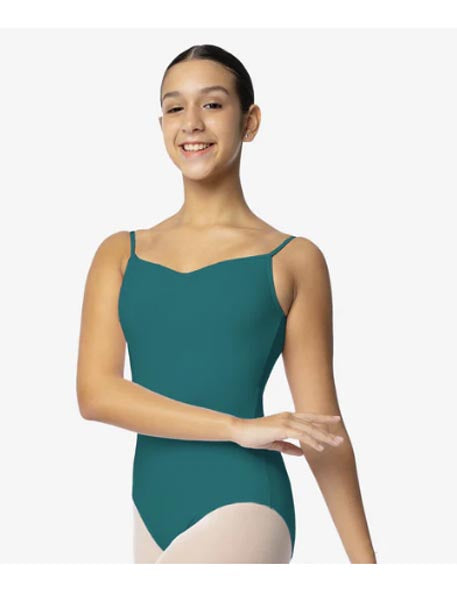 So Danca SL04 Stephanie Adult Camisole Leotard With Pinch Front Tropic Green
