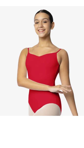 So Danca SL04 Stephanie Adult Camisole Leotard With Pinch Front Red