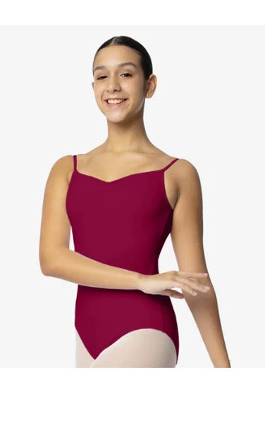 So Danca SL04 Stephanie Adult Camisole Leotard With Pinch Front Burgundy