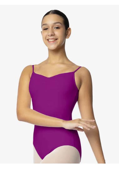 So Danca SL04 Stephanie Adult Camisole Leotard With Pinch Front Raspberry