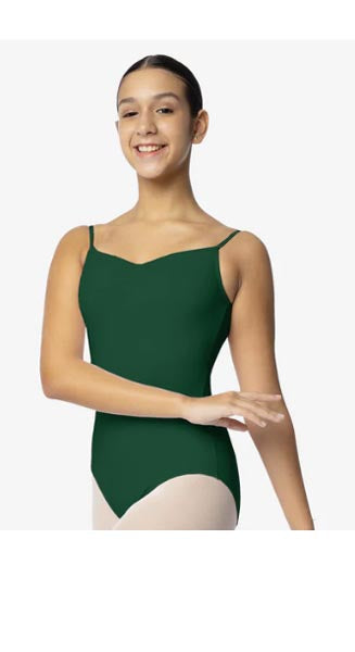 So Danca SL04 Stephanie Adult Camisole Leotard With Pinch Front Hunter Green