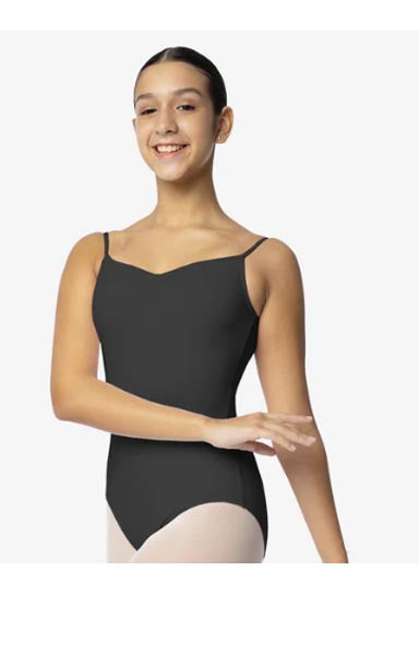 So Danca SL04 Stephanie Adult Camisole Leotard With Pinch Front Black