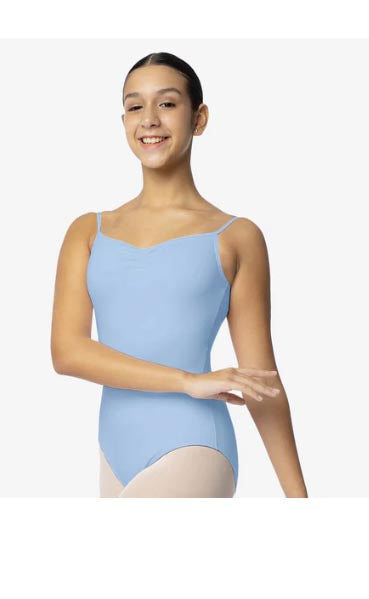 So Danca SL04 Stephanie Adult Camisole Leotard With Pinch Front Light Blue