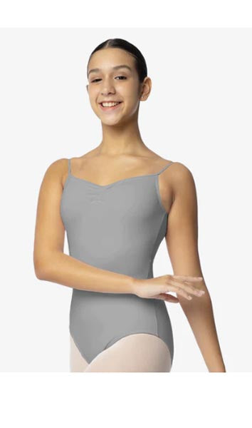 So Danca SL04 Stephanie Adult Camisole Leotard With Pinch Front Light Grey