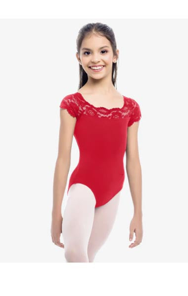 So Danca SL17 Child Tilly Cap Sleeve Lace Leotard