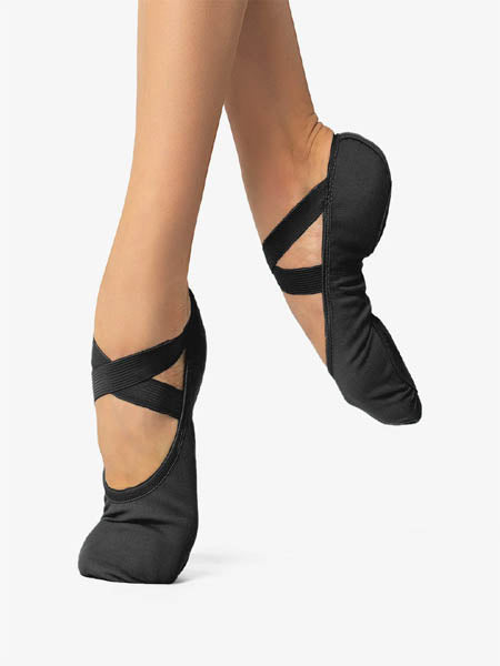 So Danca SD16 Adult Bliss Black Canvas Split Sole Ballet Shoe