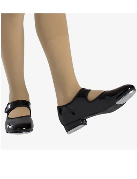 So Danca TA38 Tali Adult Vegan Velcro Strap Tap Shoe Black Patent