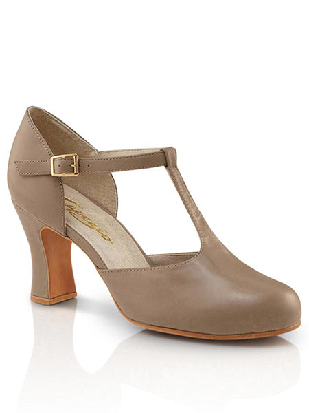 Capezio Chorus T Strap 2 3/4" Heel Character Shoe Tan