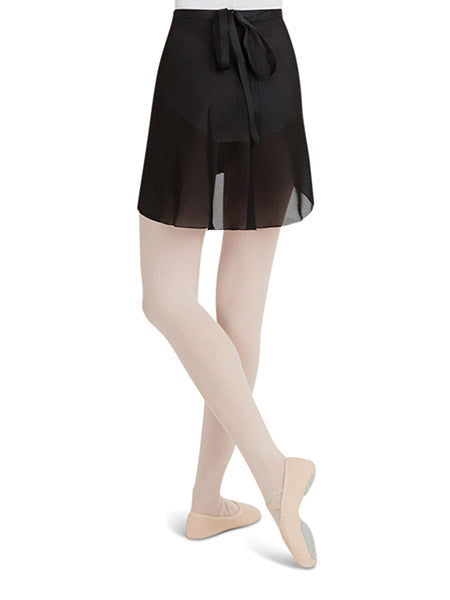 Capezio N272 Adult Georgette Wrap Skirt Black