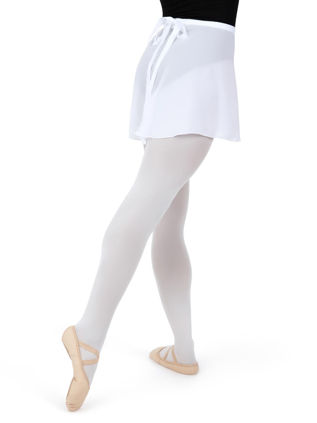 Capezio N272 Adult Georgette Wrap Skirt White