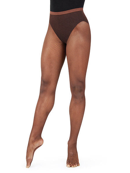 Capezio 3000 Adult Professional Seamless Fishnet Tights chestnut