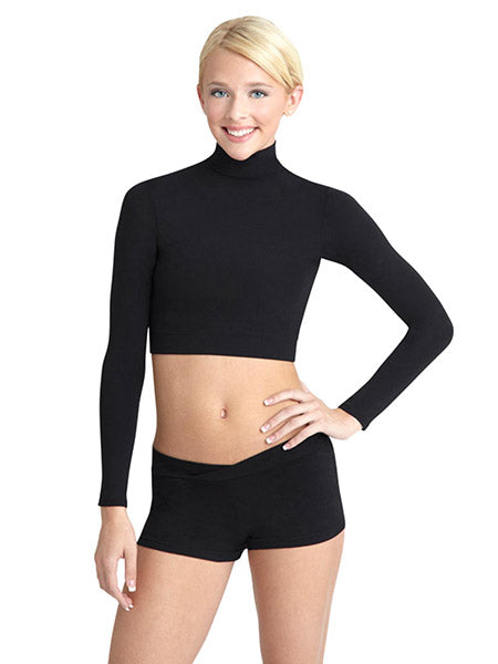 Capezio TB107 Turtleneck Long Sleeve Top Black