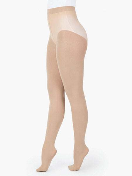 Capezio 1915X  Children's Ultra Soft Self Knit Waistband Footed Tights (3 Pack)