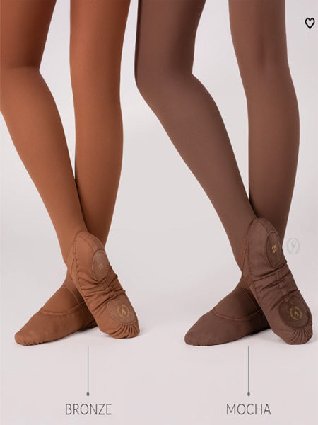 Eurotard A1004 Adult Bronze Assembl?? Split Sole Canvas Ballet Shoes