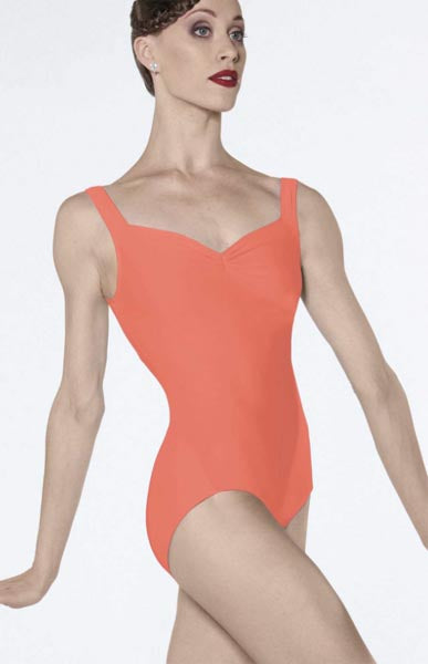 Wear Moi Fasutine Pinch Front Adult Leotard Coral