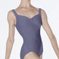 Wear Moi Fasutine Pinch Front Adult Leotard Dark Grey