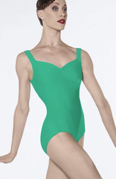 Wear Moi Fasutine Pinch Front Adult Leotard Emerald