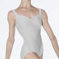Wear Moi Fasutine Pinch Front Adult Leotard Light Grey