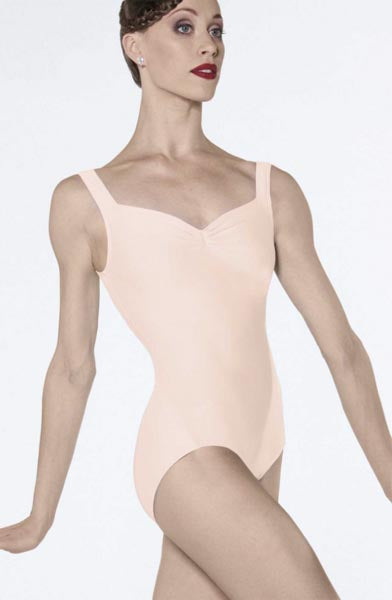 Wear Moi Fasutine Pinch Front Adult Leotard Peach