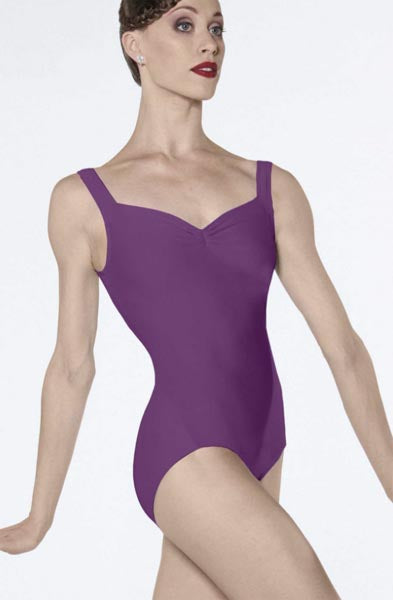 Wear Moi Fasutine Pinch Front Adult Leotard Prune