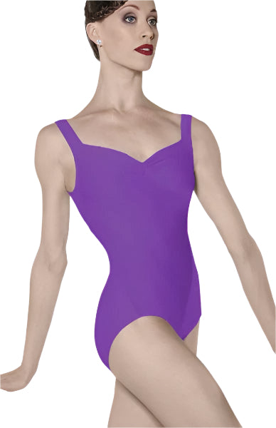 Wear Moi Fasutine Pinch Front Adult Leotard Purple