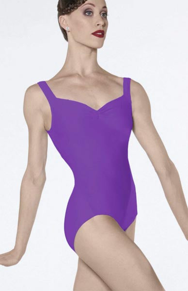 Wear Moi Fasutine Pinch Front Adult Leotard Purple