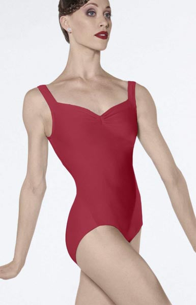Wear Moi Fasutine Pinch Front Adult Leotard Red