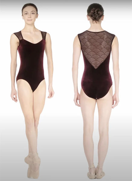 Lulli LUF755 Cap Sleeve Velvet Leotard