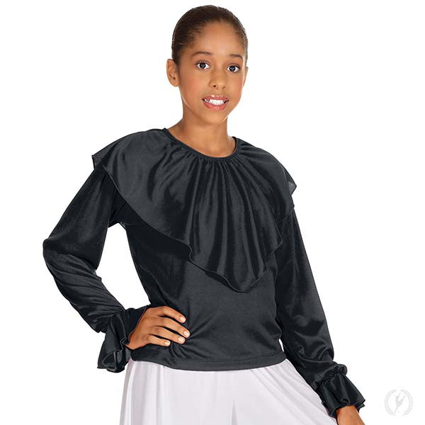 Eurotard 13736 Girls Humble Servant Shawl Top black