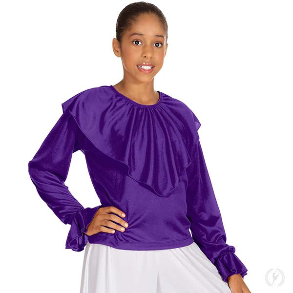 Eurotard 13736 Girls Humble Servant Shawl Top purple
