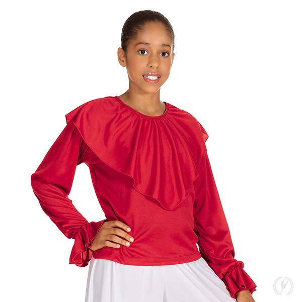 Eurotard 13736 Girls Humble Servant Shawl Top red