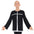 Eurotard 13830 Boys and Girls Devout Split Layer Tunic Black/White