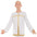 Eurotard 13830 Boys and Girls Devout Split Layer Tunic White/Gold