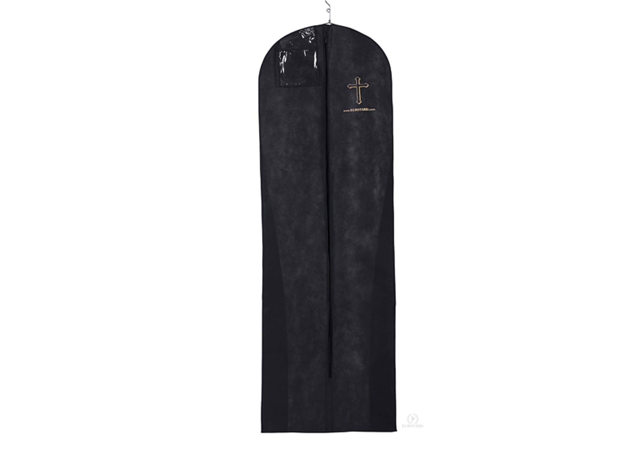 CLEARANCE - Garment Bag with ID Pouch &amp; Imprinted Gold Cross - Eurotard - 13CB