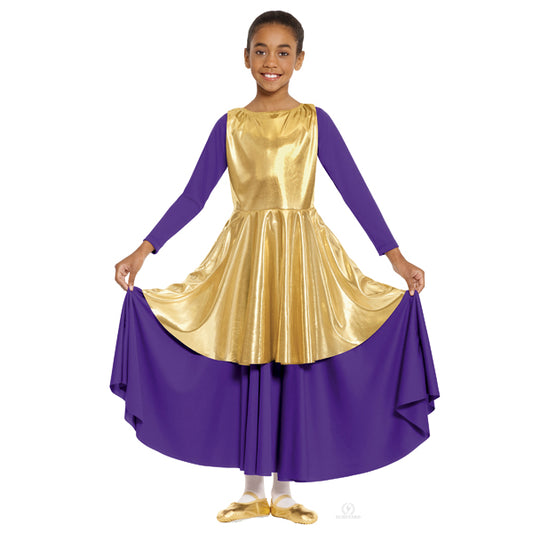 Eurotard 14824C Metallic Peplum Tunic - Child's