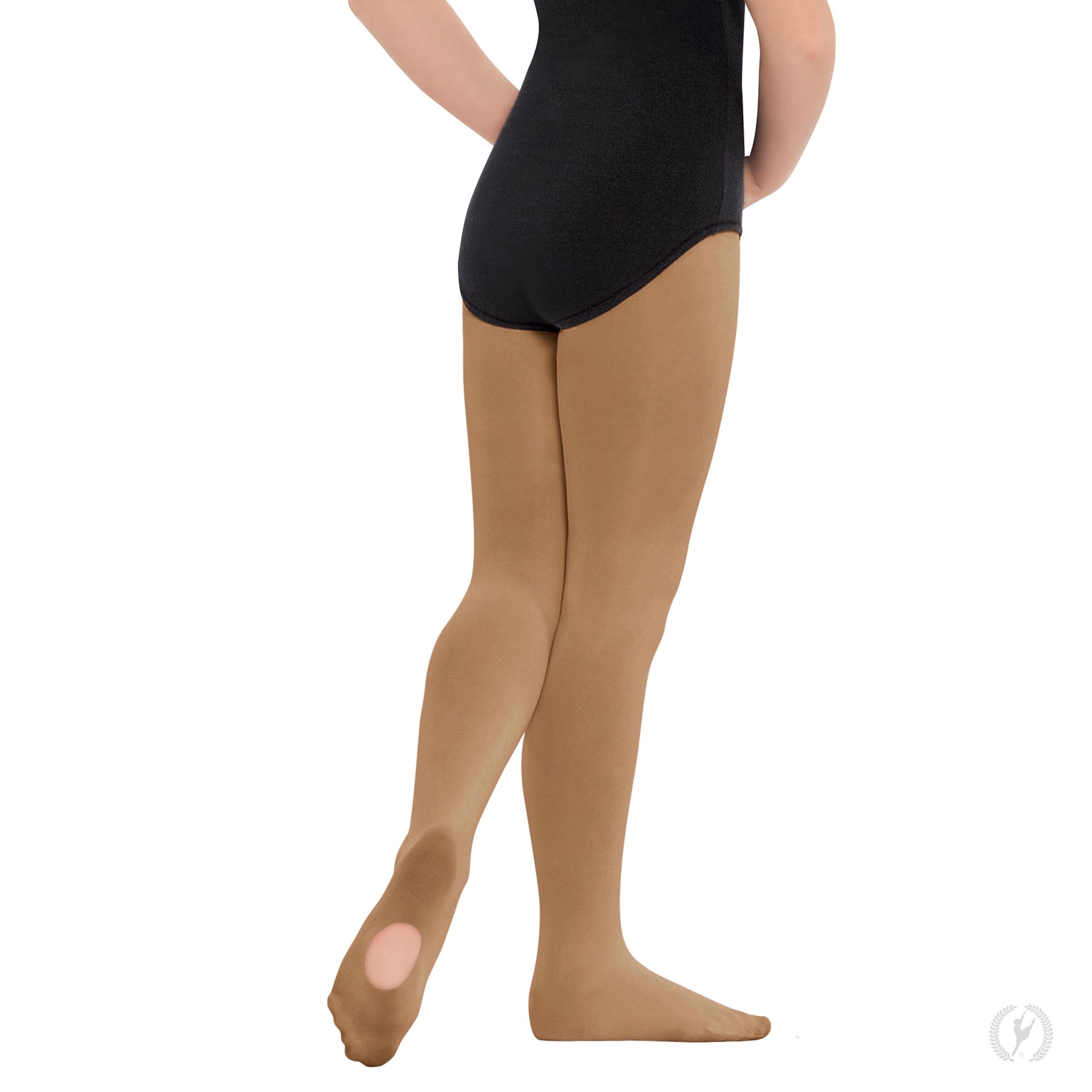 Eurotard 210c Non-Run Convertible Tights in Caramel sold by Dance Fashions Superstore in Roswell, Georgia. Dance Tights in Caramel for Girls.