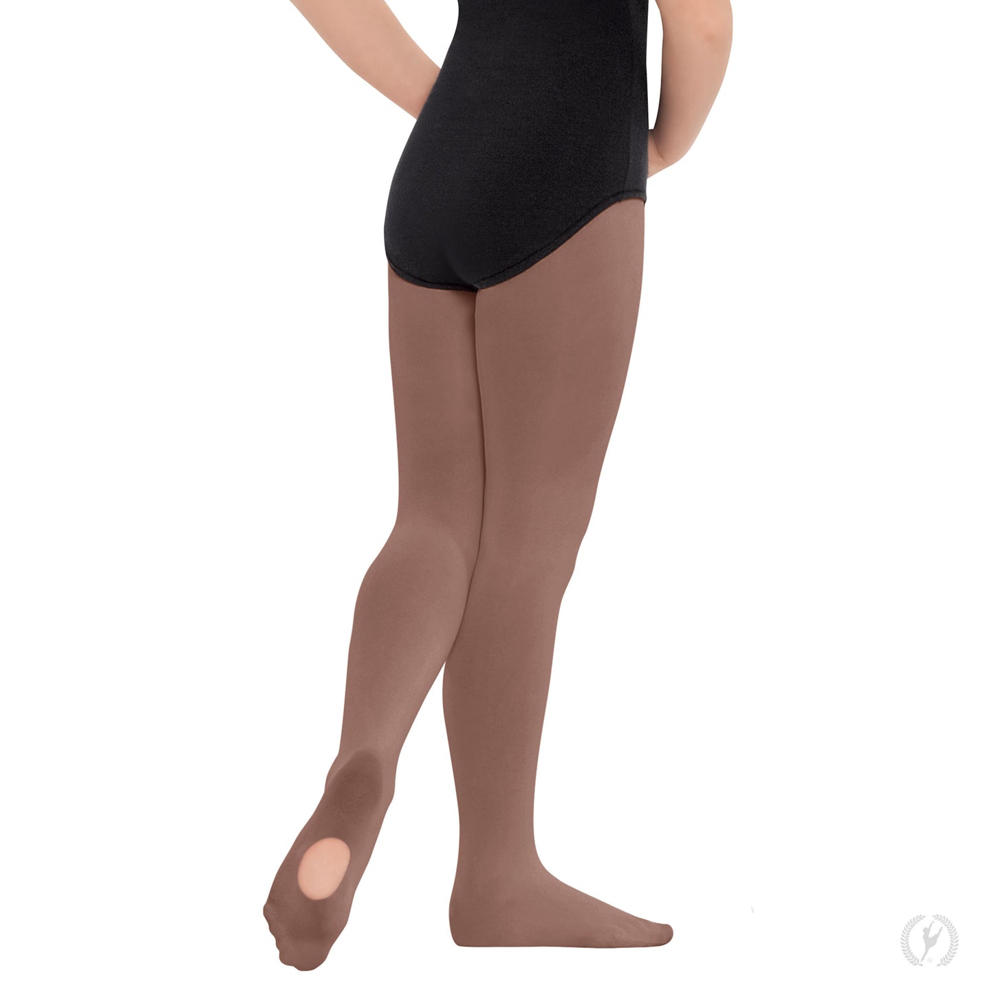Eurotard 210c Non-Run Convertible Tights in Mocha sold by Dance Fashions Superstore in Roswell, Georgia. Dance Tights in Mocha for Girls.
