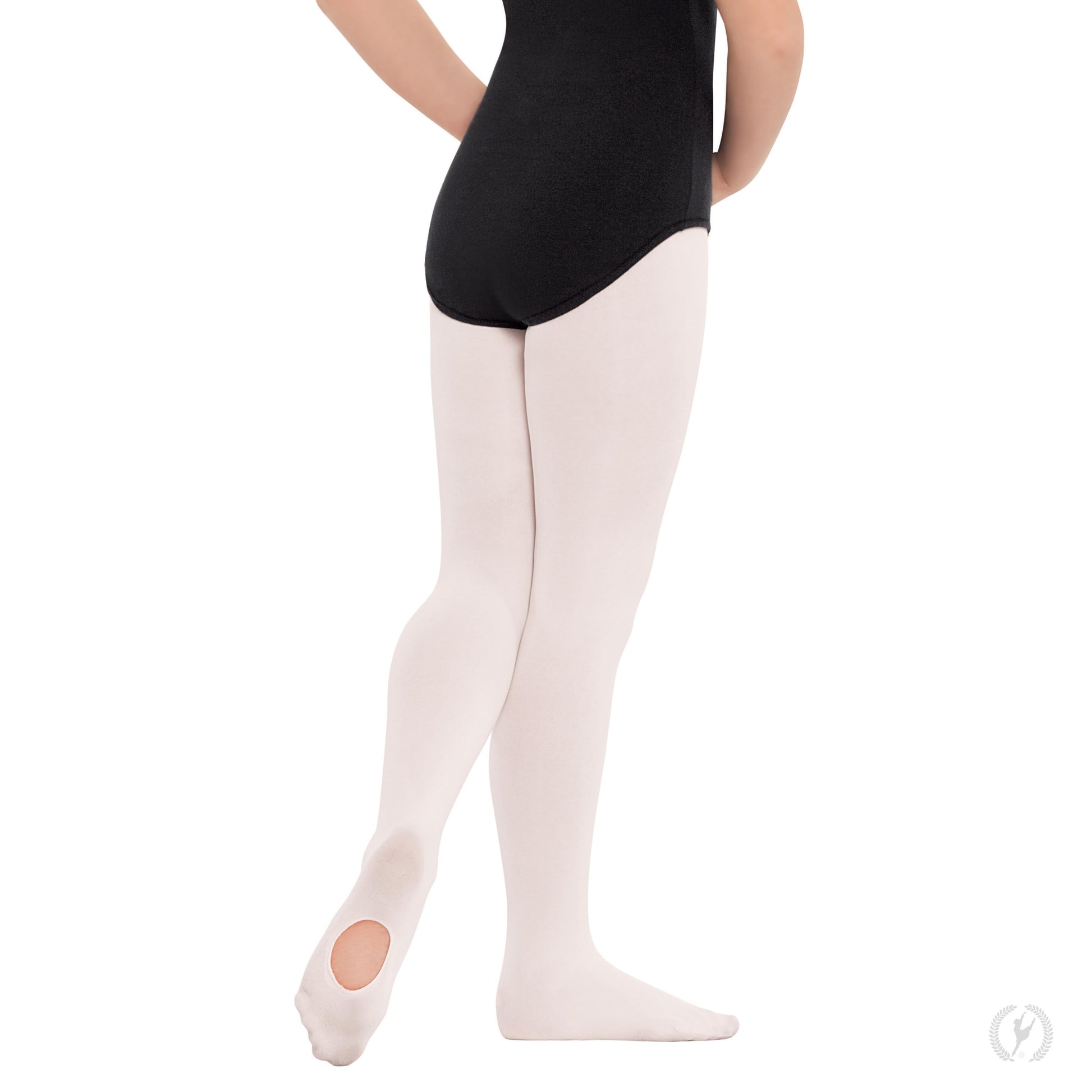 Eurotard 210c Non-Run Convertible Tights in White sold by Dance Fashions Superstore in Roswell, Georgia. Dance Tights in White for Girls.
