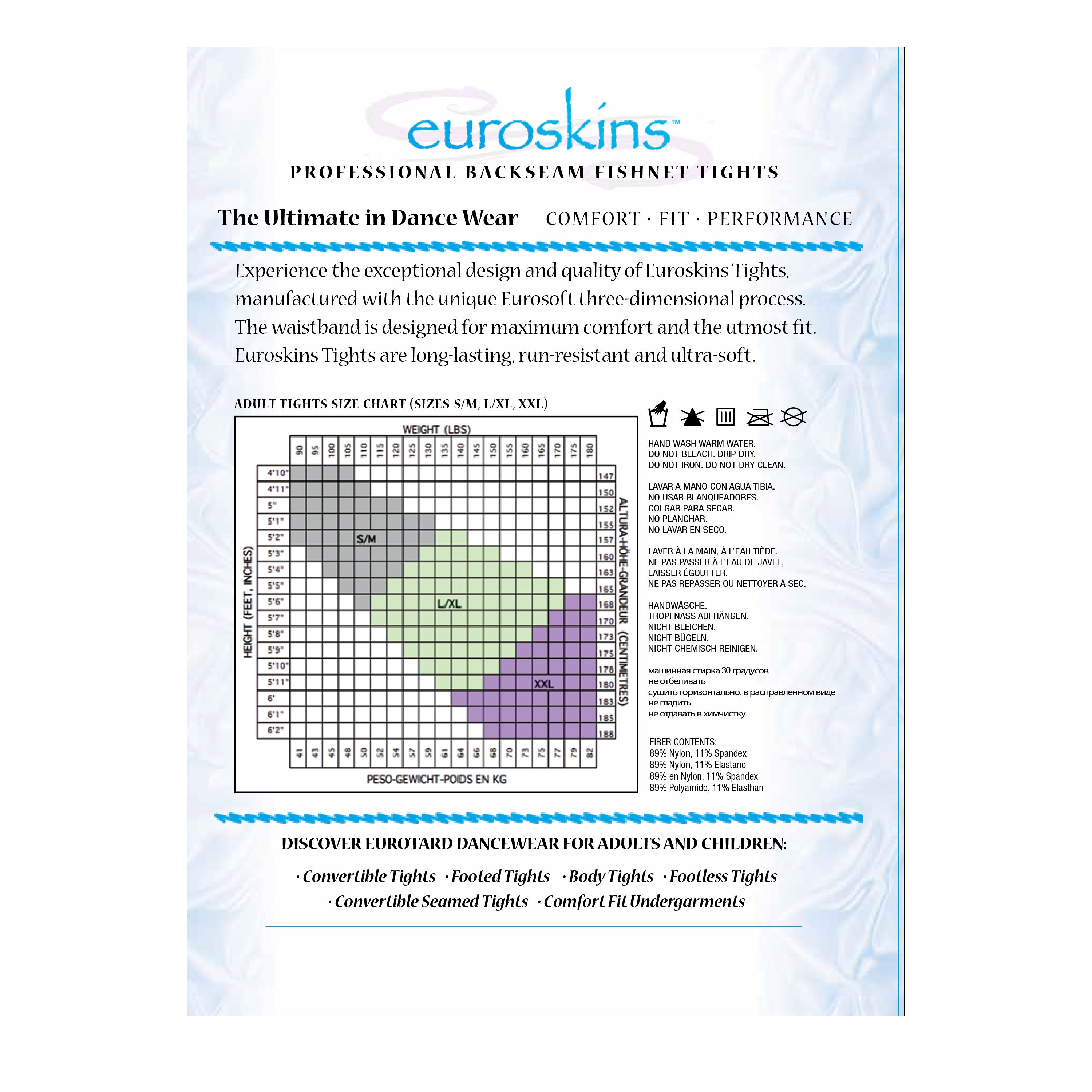 Eurotard 214 Womens Professional Back Seam Fishnet Tights