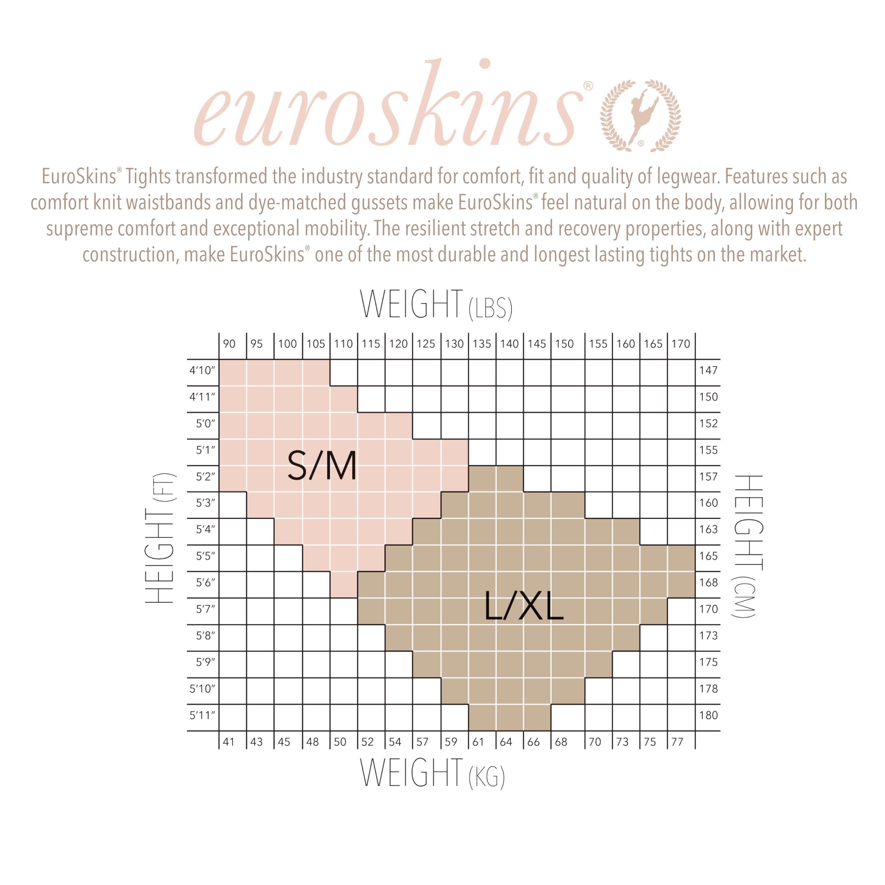 Eurotard 219 Womens Professional Mesh Back Seam Convertible Tights