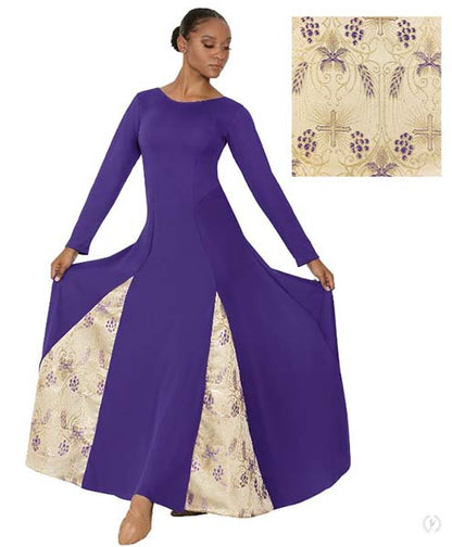 Eurotard 24114 Majestic Paneled Dress purple color