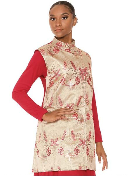 Eurotard 24788 Unisex Majestic Praise Vest Red/Red Color