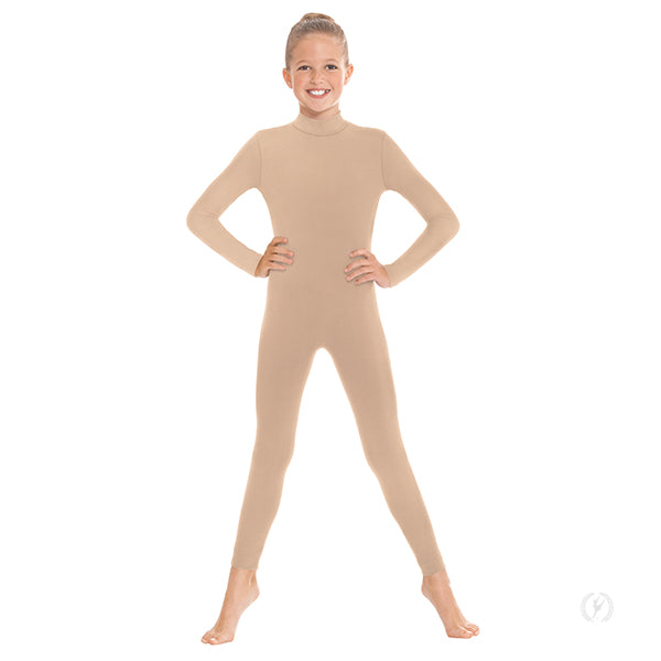 Unisex Mock Neck Long Sleeve Tactel Microfiber Unitard - Child's - Eurotard 44132C