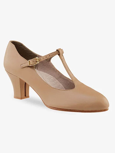 Capezio 750 Jr. Footlight T-Strap Character Shoe caramel