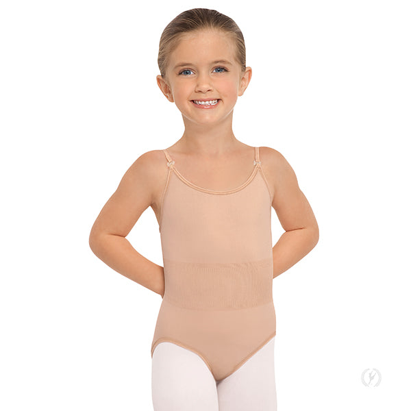 Eurotard 95706C Child's Euroskins Microfiber Camisole Leotard with Clear and Matching Straps