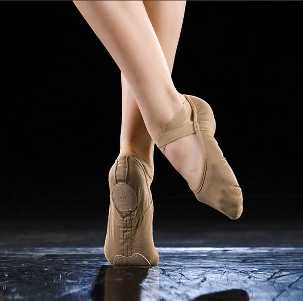 A1004 Eurotard Assemble Split Sole Canvas Ballet Shoes Tan