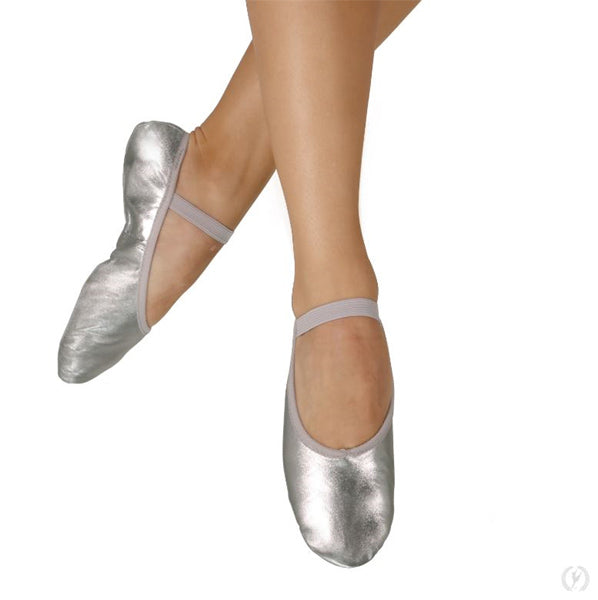 eurotard a2001a full sole ballet slippers silver